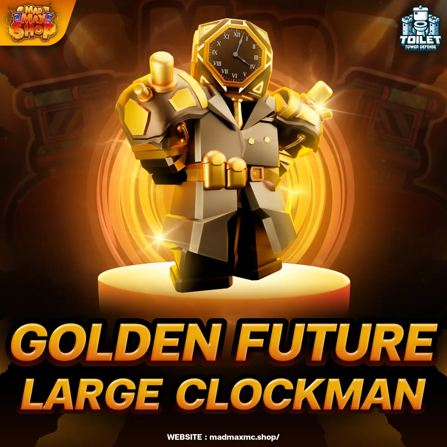 Golden Future Large Clockman